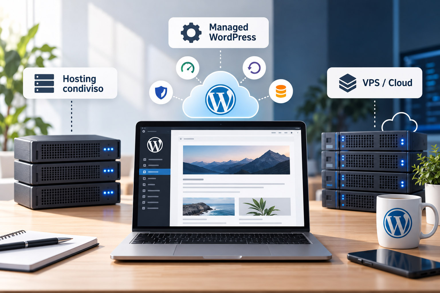wordpress hosting condiviso, dedicato o VPS